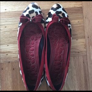 Coach leopard flats